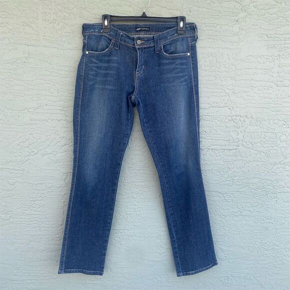 Levi's Women's Straight Jeans Size 8 Dark Blue Stretch Denim - Picture 2 of 10